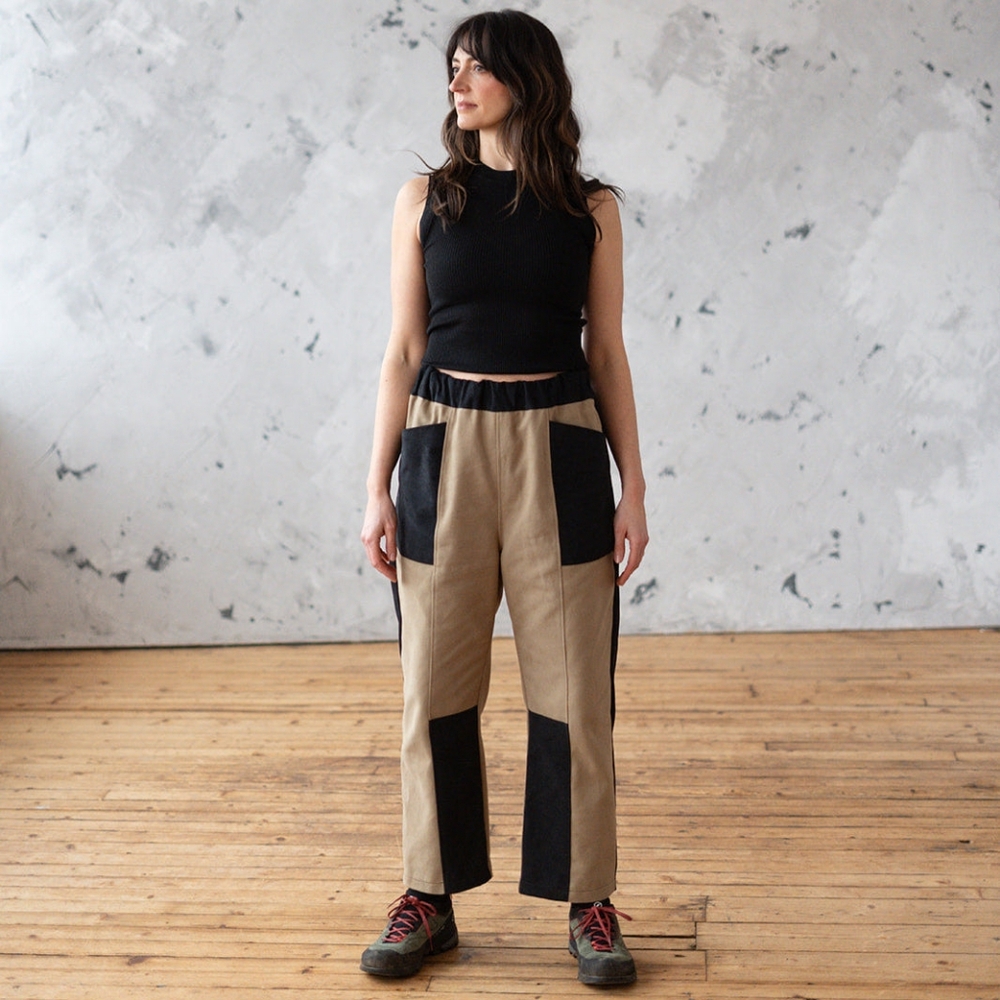 LAW. DESIGN STUDIO Daria Utility Organic Cotton Cargo Pocket Pull On Pants XS